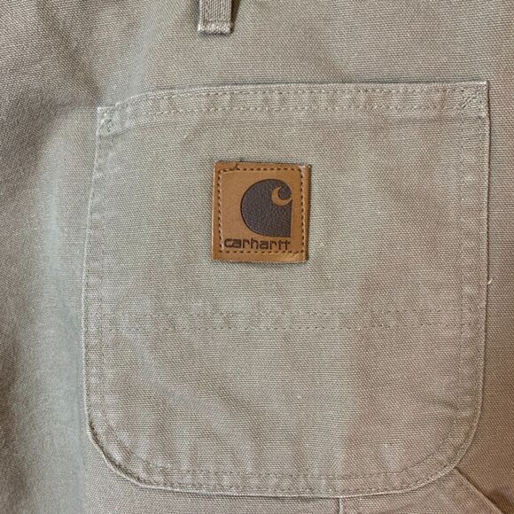 Carhartt Tan Loose Fit Straight Leg Rugged Canvas Utility Work Pants Sz 44 X 30 - Picture 7 of 15